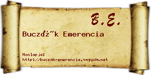 Buczák Emerencia névjegykártya